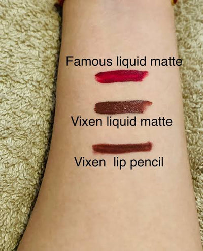 Huda Beauty Matte and Cream Lipstick Set- Vixen and Famous