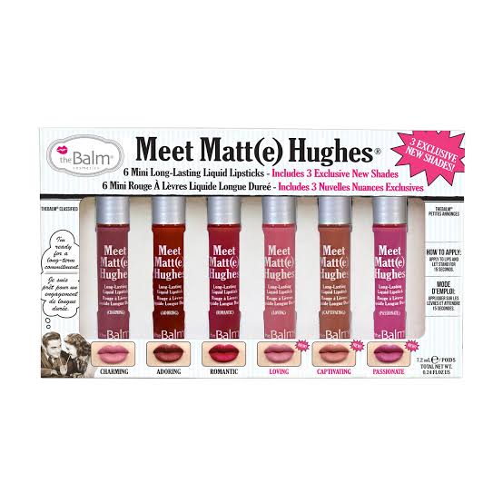 The Balm Matte Me Hughes 6 pcs Lipstick Set- Vol 3